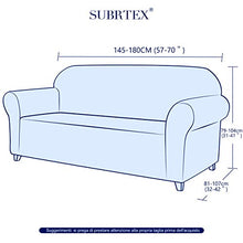 subrtex 1-Pezzo Copridivano Elasticizzato Jacquard Righe Due Posti AntiGraffio per Gatto Cani, Moderno Divano Protector Lavabile (2 Posti, Cioccolato)