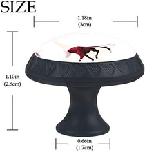 Animali Red Horse Unicorn Pomelli per Porta Set di 4 Pomelli per Mobili Manopole per Cassetti Cucina Armadio Vetro