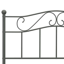 Tidyard Giroletto Grigio in Metallo 140x200 cm,Metallo,Forte e Robusto,Design Elegante,Confortevole
