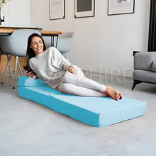 G&H Pieghevole Letto singolo Pieghevole Materasso con Copertura Rimovibile Divano Letto Sedia Letto Letto, blu cielo, Singolo