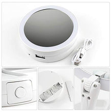 Soddyenergy Specchio cosmetico Portatile, Specchio Pieghevole per Il Trucco Specchio ingranditore 10x con Luce a LED