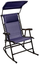 Amazon Basics - Sedia a dondolo pieghevole con parasole, Blu