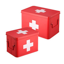 Cassetta Pronto Soccorso | Kit Pronto Soccorso in Metallo con 4 Scomparti a Doppio Livello Per La Conservazione | Valigetta Pronto Soccorso | 21,5 x 15 x 16 cm | HARIMA