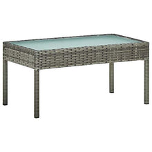 vidaXL Set Divani da Giardino 4 pz con Cuscini in Polyrattan Grigio