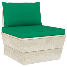 FAMIROSA Set Divani da Giardino su Pallet 5 pz con Cuscini Legno Abete-3461