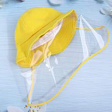 PRETYZOOM Cappello del Secchio del Bambino Sicurezza dei Bambini Scudo Facciale Cappello Anti-Sputa Anti-Saliva Protezione Facciale Antispruzzo Copertura Facciale Cappello Pescatore Giallo