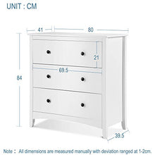 Belupai - Cassettiera con 3 cassetti, colore: Bianco