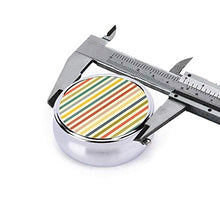 Baby Ikat - Contenitore rotondo per pillole, a 3 scomparti, in metallo, per medicina, vitamina