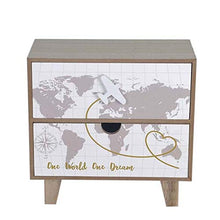 Dekorum - Mini mappamondo a 2 cassetti - 8434504045588