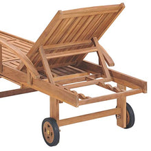 FAMIROSA Lettino Prendisole in Legno Massello di Teak-8015