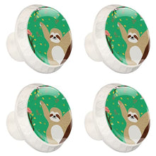 Maniglie per cassetti Manopole per cassetti Manopole rotonde Confezione da 4 per armadietto, cassetti, cassettiere, cassettiere ecc - fiore di bradipo