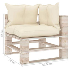 vidaXL Divano Angolare da Giardino in Pallet con Cuscini Legno di Pino
