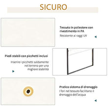 Outsunny Gazebo da Giardino Tendone da Giardino in Metallo 3x3 m