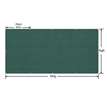 WUZMING Schermo Privacy Balcone Recinzione Parabrezza per All'aperto Backyard Patio Balcone Resistente ai Raggi UV Resistente alle Intemperie con Occhielli (Color : Dark Green, Size : 0.9x6m)