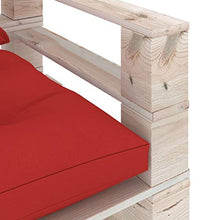 FAMIROSA Divano da Giardino in Pallet con Cuscini Rossi in Legno di Pino
