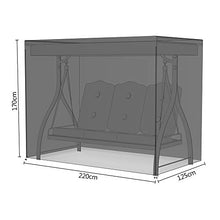 Ghopy Copertura per Dondolo 3 Posti Tessuto Impermeabile in Poliestere 190T UV-Resistente Chiusura con Cerniera per Massima comodità per Interni e Estern (Nero)