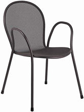 EMU Tavolo Esterno Cambi Diametro 120 CM Art. 805 + 4 POLTRONE Ronda Art. 116 Colore Grigio Antico