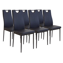 Albatros 2914 Salerno Set di 6 sedie da Pranzo, Nero