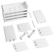 SONGMICS Scaffale Scorrevole Scaffale Portaoggetti Stretto Carrello Mobile Dispensa a 4 Livelli di Plastica con Rotelle per Cucina Bagno Bianco 45 x 17 x 91 cm KFR10WT