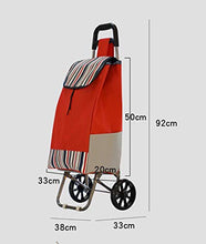 QQTCD Carrello, Carrello di Acquisto Portatile Spesso Audace (Color : Red)