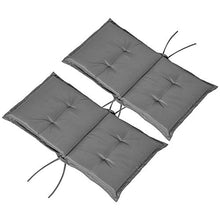 Outsunny Set 2 Pezzi Cuscino per Sedia da Giardino con Schienalein Alto in Poliestere, Grigio Scuro, 100 x 48cm