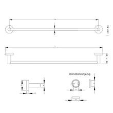 VARIOSAN 12081 Breda - Portasciugamani cromato, 60 cm
