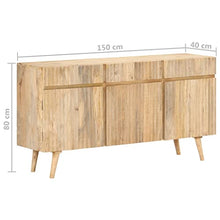 vidaXL Credenza 150x40x80 cm in Legno Massello di Mango