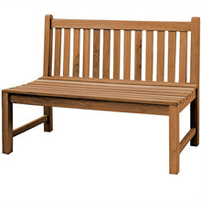Panca da giardino Ascoli in legno massiccio di teak, senza braccioli