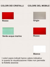 BagnoItalia Mobile Arredo Bagno Cubo Componibile sospeso Disponibile in Diversi Colori con lavabo Mobili I