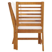 FAMIROSA Set Divani da Giardino 3 pz con Cuscini Crema in Legno Acacia-1834