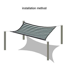Copertura in Rete in Tessuto Parasole, Copertura da Giardino per Copertura in Rete Domestica per Posto Auto Coperto, Design a Strisce Verdi e Bianche con Bordi Spessi