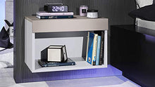elb Due Comodini Design sospesi o a Terra. Frontali in 12 Colori a Scelta. Anche con con luci a LED. Modello Giga (Moka Opaco)