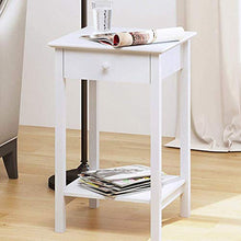 DGHJK Mobili per la casa, Comodino con ripiano, Comodino, Contenitore, Legno, Bianco