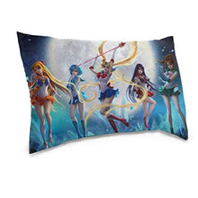 Uosliks Anime Girls Miniskirt Colorful Legs Arms Up Two Sides Rectangle Pillow Case
