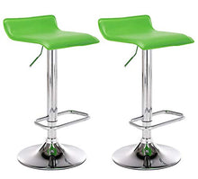 CLP Set 2 Sgabelli Bar Dyn In Similpelle I Coppia Sedie Da Cucina Bancone Con Poggiapiedi, Colore:rosso