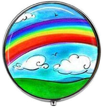 Rainbow - Scatola porta pillole con ciondolo a forma di foto di arte