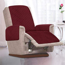 Keyohome Copripoltrona Relax Reclinabile,Impermeabile Divano Protector Mobili Coperture,1 Posto Antimacchie Antigraffi 79×68in (Rosso)