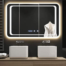GaoF Specchio da Bagno a LED Illuminato a Specchio con Funzione di visualizzazione della Temperatura Altoparlante Bluetooth Integrato Interruttore sensore tattile 600 X 800 mm per Specchio da