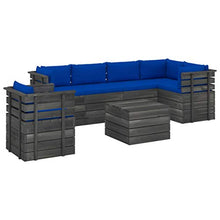 FAMIROSA Set Divani da Giardino su Pallet 7 pz con Cuscini Massello Pino-1921