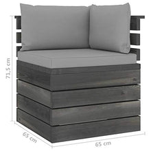 vidaXL Divano da Giardino 2 Posti su Pallet con Cuscini Massello Pino