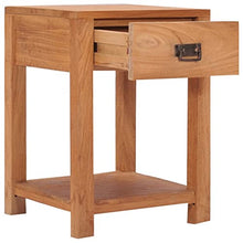vidaXL Comodino 35x35x50 cm in Legno Massello di Teak