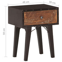 vidaXL Comodino 40x30x50 cm in Legno Massello di Recupero