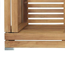 Teako Design Divano da esterno Korsika, 2 posti, in legno di teak, non trattato, resistente alle intemperie, da giardino