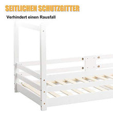 GYF Rete del Letto Struttura Letto Legno per Letto Bed Bed Bed Bed Bed Bed Bed Pine House Letto per Bambini 90 X 200 Cm Senza Materasso, Bianco