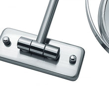 Sanwood BEA - Specchio da Trucco a Parete, Satinato, Visione Normale su Un Lato e ingrandimento 5X sull'altro