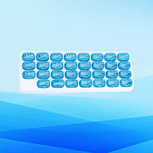 DOITOOL Contenitore per pillole da viaggio 31 griglie tipo tastiera pillola caso plastica pillola scatola pratica pillola contenitore blu