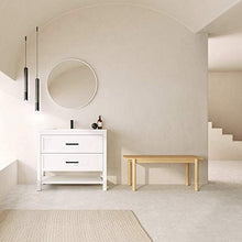 Randalsa Mobili Olive | Bianco Opaco | Manico Nero | 100 X 88,5 X 45 cm + lavabo in Ceramica