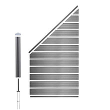 Mendler Pannello supplementare frangivento Obliquo SX Privacy Sarthe WPC 98cm Grigio