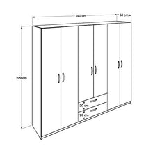 we point Armadio Guardaroba con Sei Ante Bicolore Lunghezza 240 X53xh.209