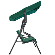 Festnight Dondolo da Giardino, Dondolo 2 Posti in Tessuto Verde 170x110x153 cm